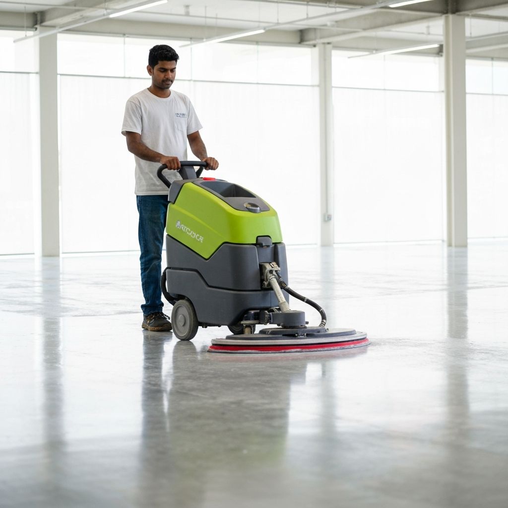 바닥 청소 작업